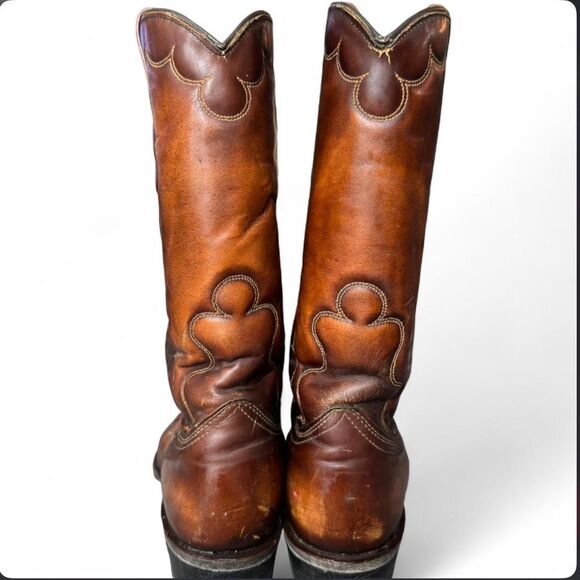 Vintage Texas Made USA Cowboy Boots Men display picture 1